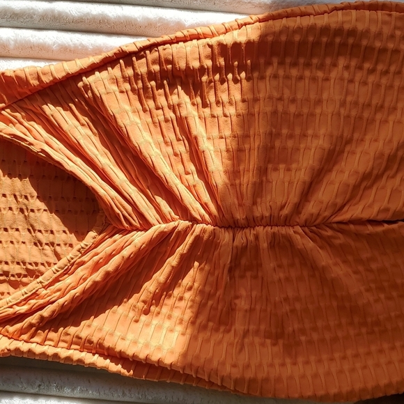 Orange Textured Jumpsuit - Picture 10 of 10